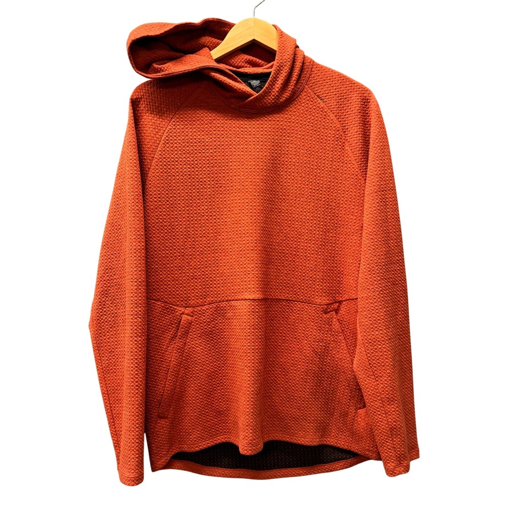 Lululemon Hoodie Mens L At Ease Pullover Burnt Orange Textured Athleisure